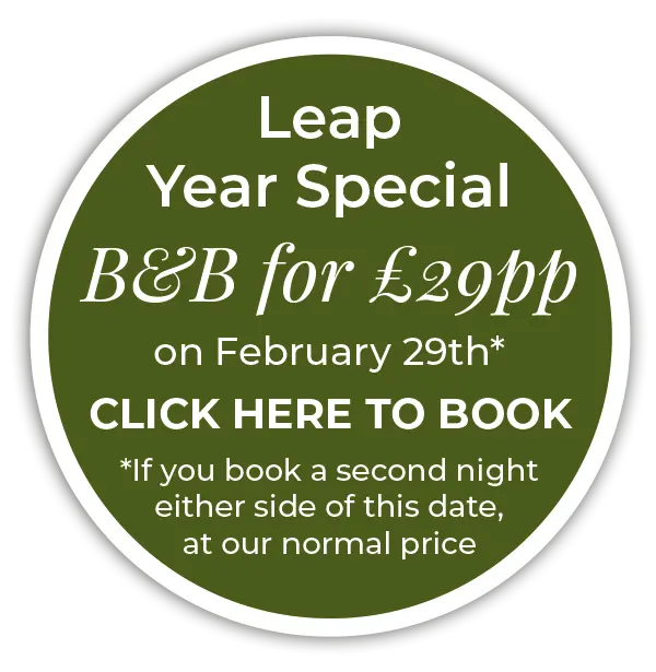  Leap Year Special, B&B for £29pp on February 29th*
